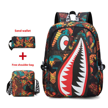 Patterns Printed Lightweight Casual Bag Simple Backpack