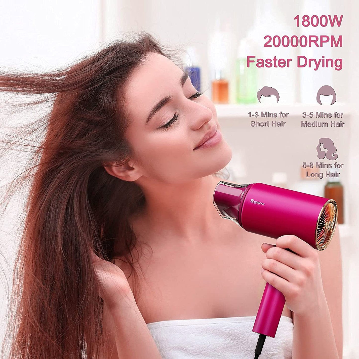 Water Ionic Hair Dryer For Home & Travel