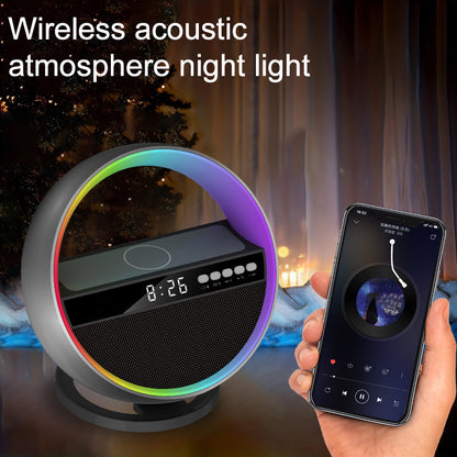 2024 New Multifunction RGB Night Light Wireless Charger Bluetooth