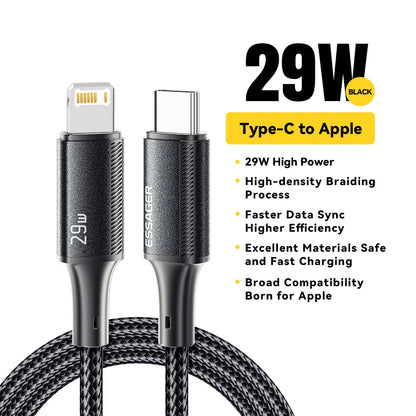 Essager USB C Cable For iPhone 14 13 12 11 Pro Max Xs 8 Plus iPad Macbook