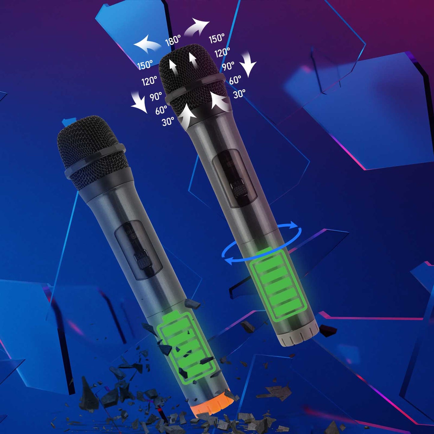 LED Spectrum Light Bluetooth Remote Control Rod Speaker