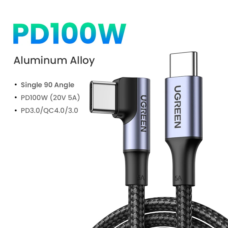 UGREEN 100W USB Type C To USB C Cable For Samsung Galaxy S24 For iPhone 15 Macbook Xiaomi PD Fast Charging Charger 5A Fast USB C