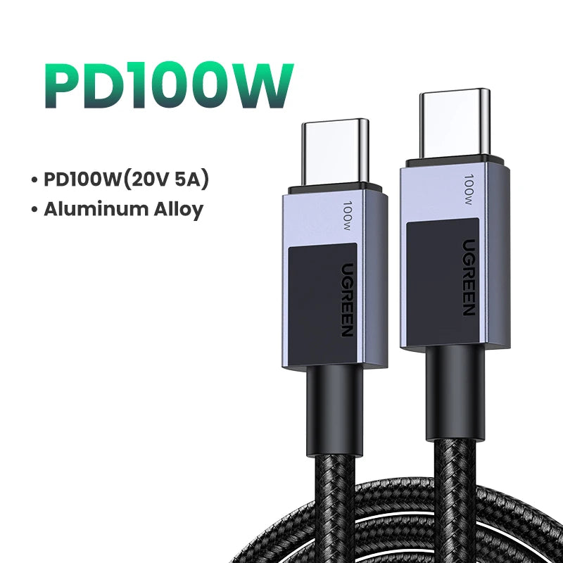 UGREEN USB Type c cable PD100W Fast Charging Cable for iPhone 15 16 Huawei Xiaomi 15 USB C Cable for Macbook iPad