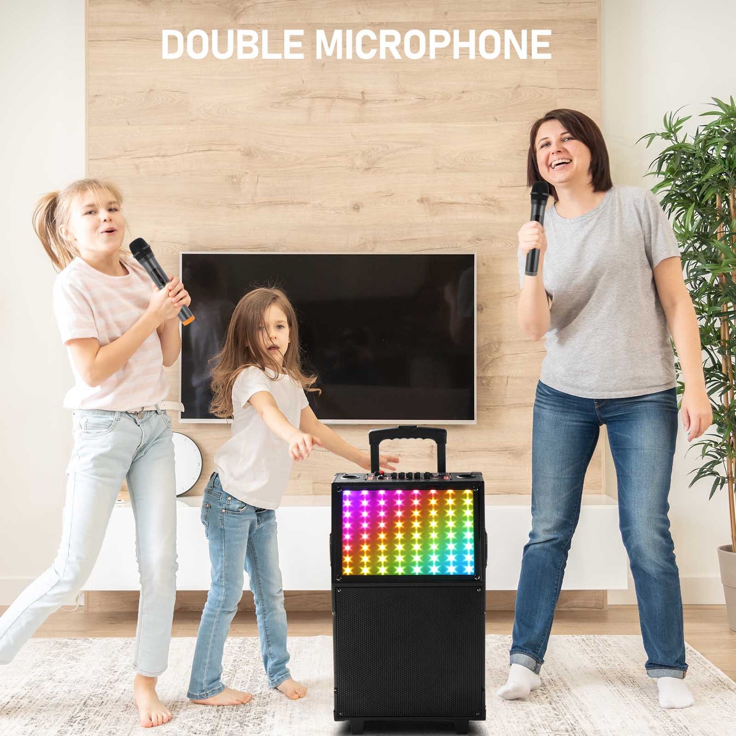 LED Spectrum Light Bluetooth Remote Control Rod Speaker