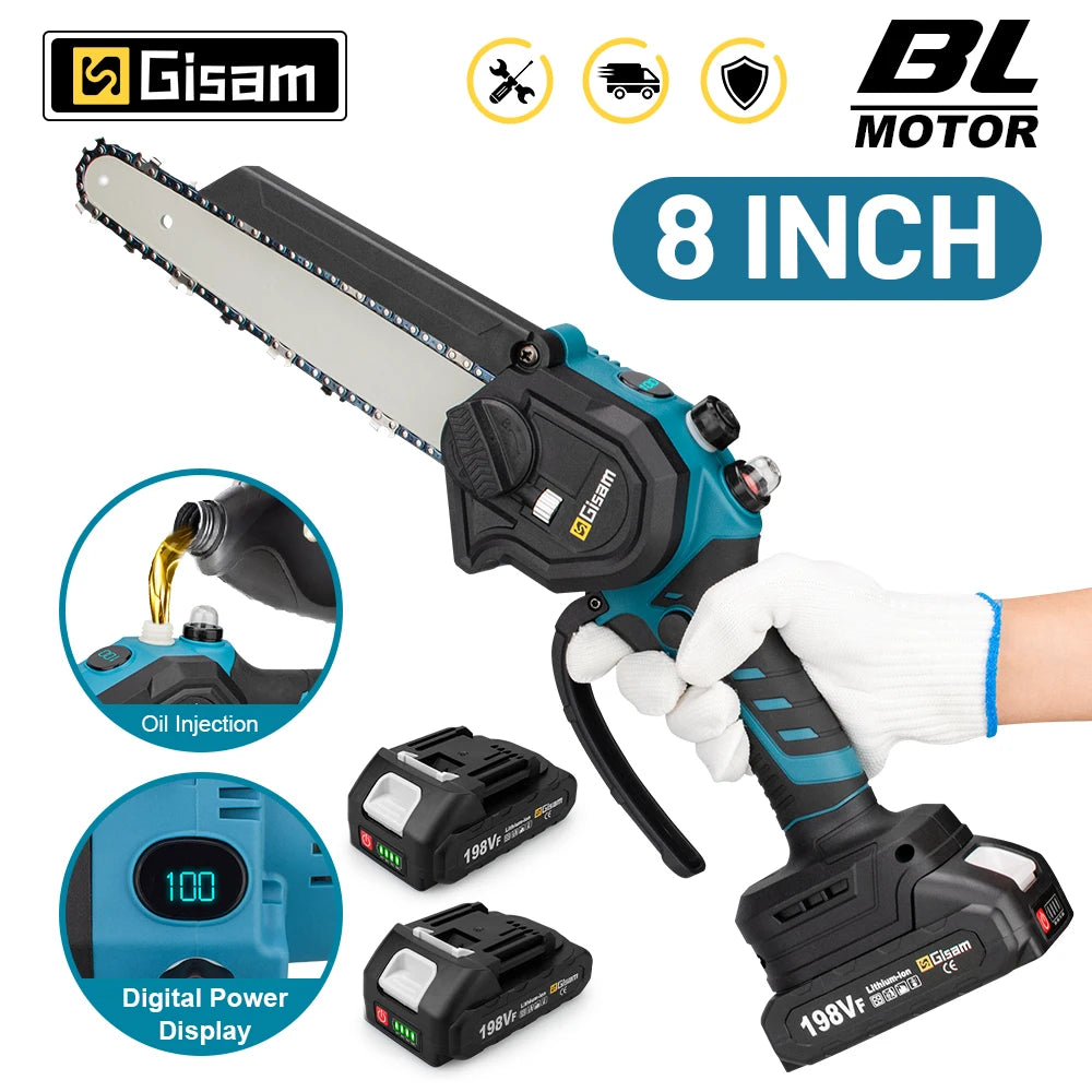 8 Inch Brushless Electric Chain Saw Cordless