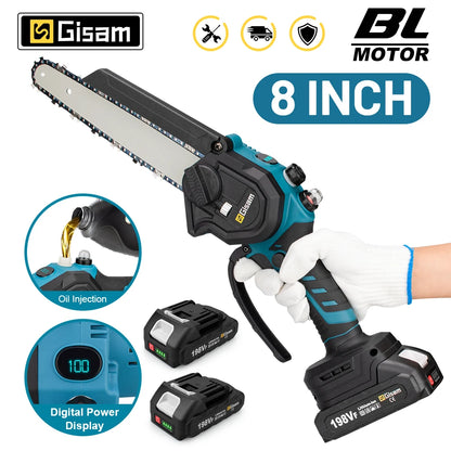 8 Inch Brushless Electric Chain Saw Cordless