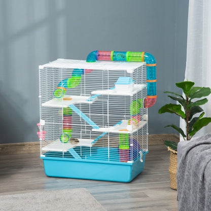 Oversized 23 Hamster Cage With Tube And Tunnel, Portable Carrying Handle