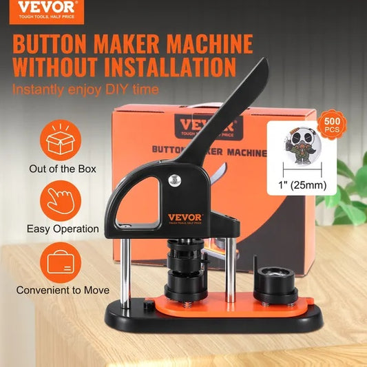 Button Maker Machine, 0.98 Inch 25mm Pin Maker