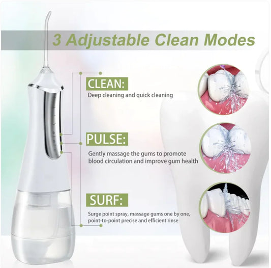 Aqua Floss Pro – 3-in-1 USB Rechargeable Portable Oral Irrigator