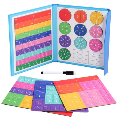 Children Magnetic Fraction Learning Math Toys